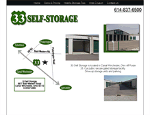 Tablet Screenshot of 33selfstorage.com